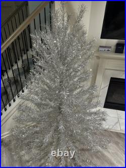 Vintage 7ft Aluminum Christmas Tree w Stand 194 Branches Taper Tree Original Box