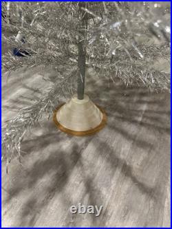 Vintage 7ft Aluminum Christmas Tree w Stand 194 Branches Taper Tree Original Box