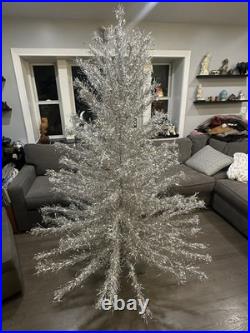 Vintage 7ft Aluminum Taper Tree Christmas Tree 154 Branches EUC Carey-McFall BOX