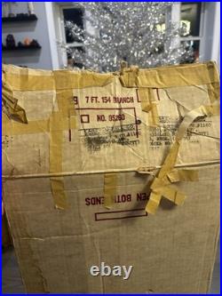 Vintage 7ft Aluminum Taper Tree Christmas Tree 154 Branches EUC Carey-McFall BOX