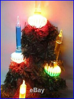 Vintage 8 Light C-6 NOMA Christmas WALL Tree w Bubble Lights