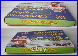Vintage 80's Christmas 100 Big Tree Lights Diamond Reflectors Greek Greece New