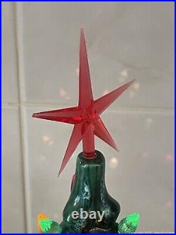 Vintage 80s Light Up Ceramic Christmas Tree with'spare bulbs