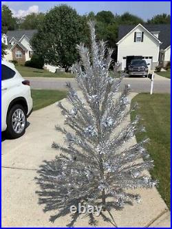 Vintage 92 BRANCH 58 ALUMINUM CHRISTMAS TREE PECO POM POM