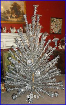 Vintage 94 Branch 6 Ft Evergleam Aluminum Christmas Tree in Box With Stand