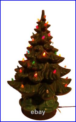 Vintage ALANTIC MOLD Ceramic Christmas Tree withBASE (READ DESC)