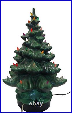 Vintage ALANTIC MOLD Ceramic Christmas Tree withBASE (READ DESC)