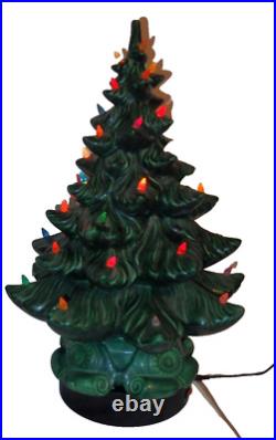 Vintage ALANTIC MOLD Ceramic Christmas Tree withBASE (READ DESC)