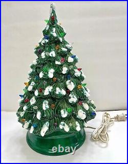 Vintage ARNELS Ceramic Mold Christmas Tree with Base Over Glazed 15 Complete