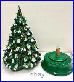 Vintage ARNELS Ceramic Mold Christmas Tree with Base Over Glazed 15 Complete