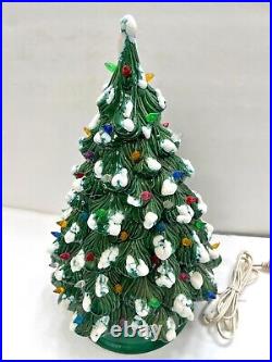 Vintage ARNELS Ceramic Mold Christmas Tree with Base Over Glazed 15 Complete