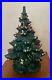 Vintage ATLANTIC MOLD Green Illuminated Ceramic Christmas Tree w Lights, 16