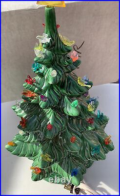 Vintage AV Mold Ceramic Christmas Tree Lights 16 3/4 Complete! Tested