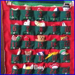 Vintage Advent Calendar Boy And Girl Christmas Tree Rare Hard To Find