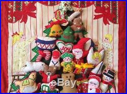 Vintage Advent Calendar Boy And Girl Christmas Tree Rare Hard To Find