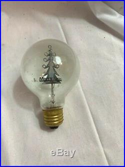 Vintage Aerolux Style Neon Merry Xmas Christmas Tree Figural Light Bulb