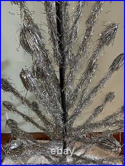 Vintage Aluminum Christmas Tree 6' Pom Poms 41 Branches