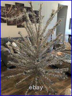 Vintage Aluminum Christmas Tree 6' with 90 Limbs