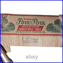 Vintage Aluminum Christmas Tree Sparkler Pom Pom 69 Branches Box Instructions Vintage Aluminum Christmas Tree Sparkler Pom Pom 69 Branches Box Instructions