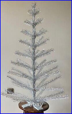 Vintage Aluminum Christmas tree 45 or 115 cm, Retro Shiny Silver Feather tree