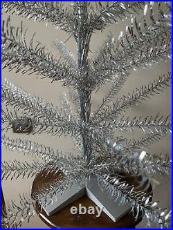 Vintage Aluminum Christmas tree 45 or 115 cm, Retro Shiny Silver Feather tree