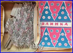 Vintage Aluminum Christmas tree 48 or 120 cm, Retro Shiny Silver Feather tree