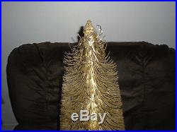 Vintage Aluminum Gold Foil Glamour Christmas Tree Original Box 31'
