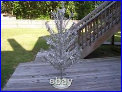 Vintage Aluminum Pom Pom 5.5 Christmas Tree with Revolving Stand