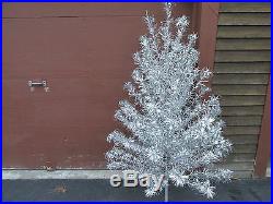 Vintage Aluminum Silver Christmas Tree 6 Ft