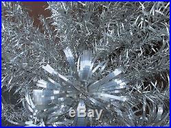Vintage Aluminum Silver Christmas Tree 6 Ft