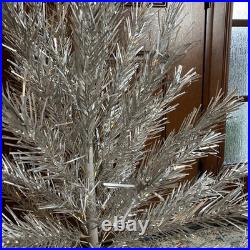 Vintage Aluminum Sparkler Christmas Tree 4.5 Ft 46 Aluminum Branches with Stand