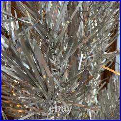 Vintage Aluminum Sparkler Christmas Tree 4.5 Ft 46 Aluminum Branches with Stand