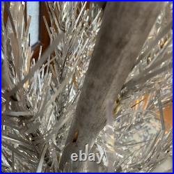 Vintage Aluminum Sparkler Christmas Tree 4.5 Ft 46 Aluminum Branches with Stand
