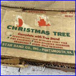 Vintage Aluminum Sparkler Christmas Tree 4.5 Ft 46 Aluminum Branches with Stand