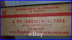 Vintage Aluminum Specialty 6 ft. Christmas Tree Stainless 46 Branch