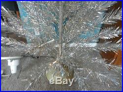 Vintage Aluminum Specialty Evergleam Christmas Silver Tree 6 FT 46 Branch 1960s