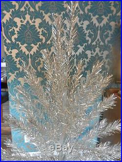 Vintage Aluminum Specialty Evergleam Christmas Silver Tree 6 FT 46 Branch 1960s