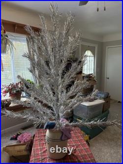 Vintage Aluminum Taper Christmas Tree 5 Feet With Box, No Stand, 45 branches