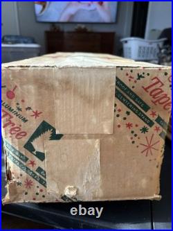 Vintage Aluminum Taper Christmas Tree 5 Feet With Box, No Stand, 45 branches