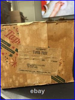 Vintage Aluminum Taper Christmas Tree 5 Feet With Box, No Stand, 45 branches