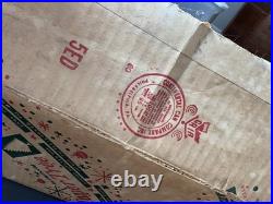 Vintage Aluminum Taper Christmas Tree 5 Feet With Box, No Stand, 45 branches