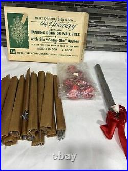 Vintage Aluminum The Holiday Hanging Wall Christmas Tree K4000 2Ft With Box