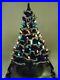 Vintage Alyce Ceramics California USA Lighted Christmas Tree Large Flocked