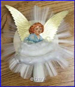 Vintage Angel Hair Spun Glass Tree Topper