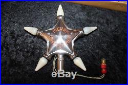 Vintage Antique Christmas Tree Topper STAR OF BETHLEHEM Noma Mazda Lamps no 127
