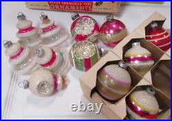 Vintage Antique Glass Christmas Ornaments LOT Shiny Brite Over 100 W Tree Topper