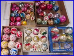 Vintage Antique Glass Christmas Ornaments LOT Shiny Brite Over 100 W Tree Topper