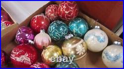 Vintage Antique Glass Christmas Ornaments LOT Shiny Brite Over 100 W Tree Topper
