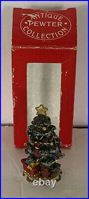 Vintage Antique Pewter Collection PT-1015 Christmas Tree Figure Holiday 2.5 T