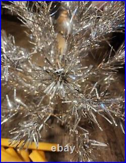 Vintage Arandell Silver Forest 2.5 Foot Tall Aluminum PomPom Christmas Tree